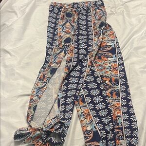 Navy Floral Women's Trousers